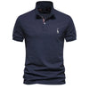 Premium Men's Polo Shirt Deer Embroidery Design 80% Cotton EU Size Casual Short Sleeve Shirts Business Polo Tops Hot Seller