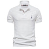 Premium Men's Polo Shirt Deer Embroidery Design 80% Cotton EU Size Casual Short Sleeve Shirts Business Polo Tops Hot Seller