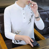 Men's Premium Cotton Slim Fit Long Sleeve Polo Shirt Spring Autumn Fashion Casual Trendy Basic Top for Daily Wear