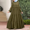 New 2026 Women's Casual Sun Dress Fashion Loose Muslim Dress Abaya Long Sleeve Islam Clothing Abayas Women Dubai Robe Oversized
