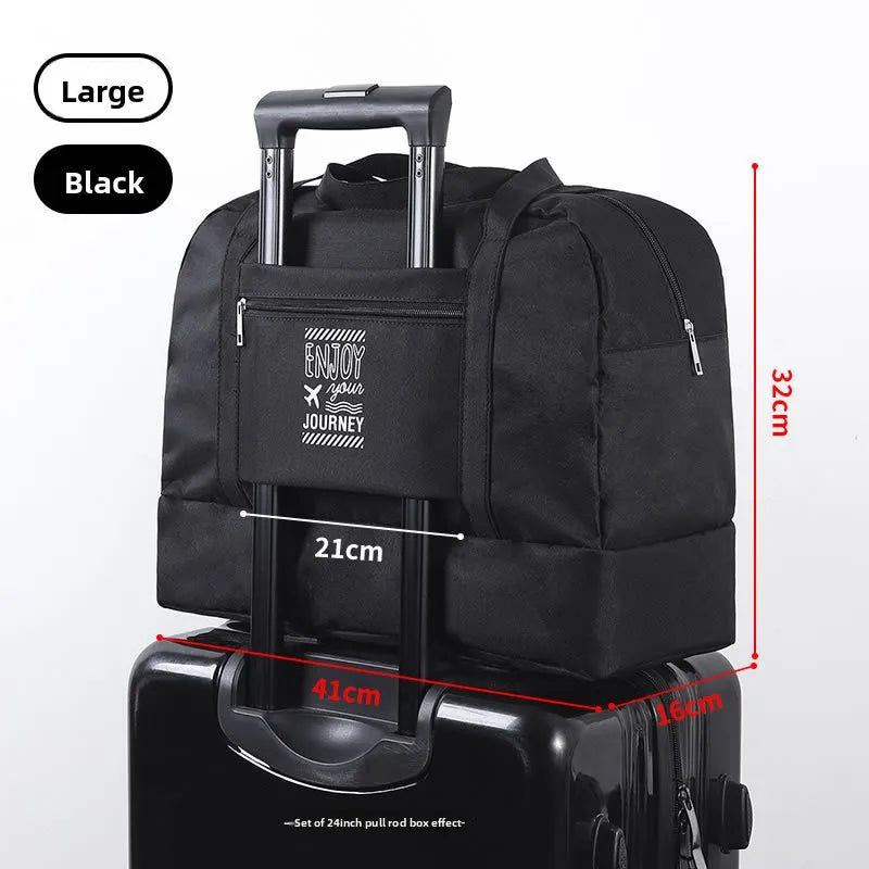 Double-Layer Waterproof Travel Bag for Gym & Swimming -Portable Handheld Dry/Wet Separation Cosmetic Toiletry Storage Unisex Bag