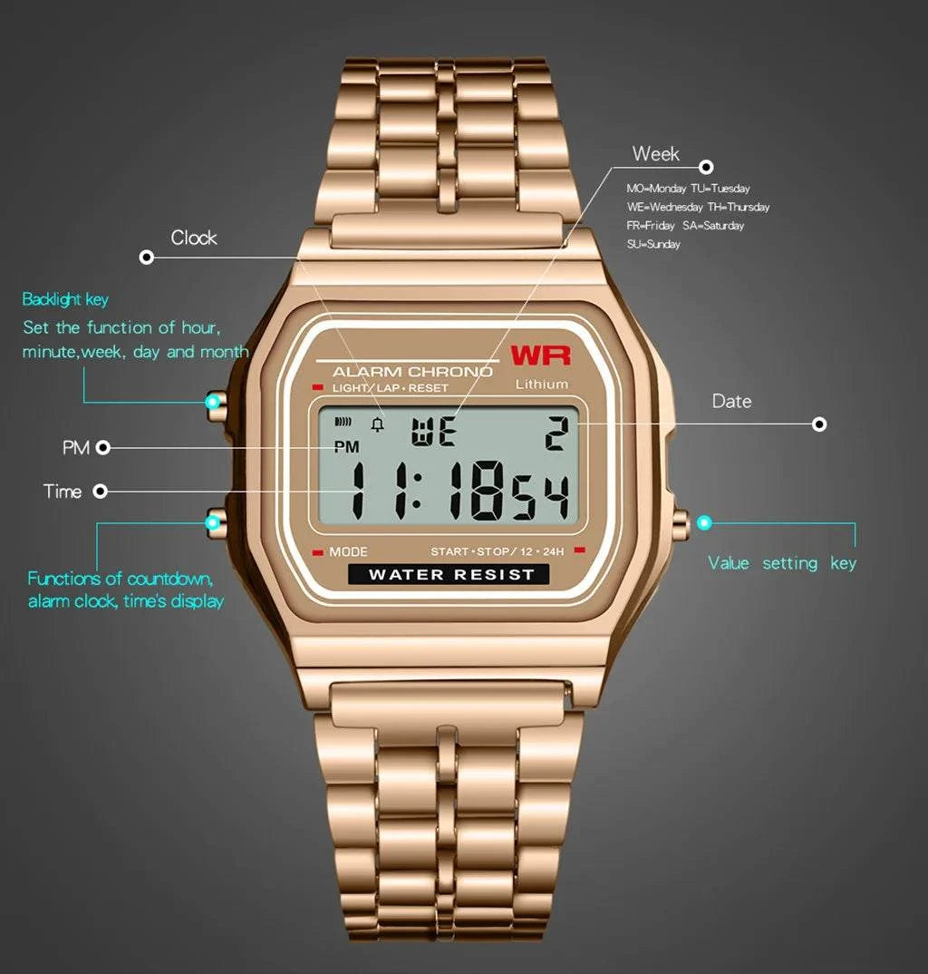 Sports Rose Gold Children Watches for Women
