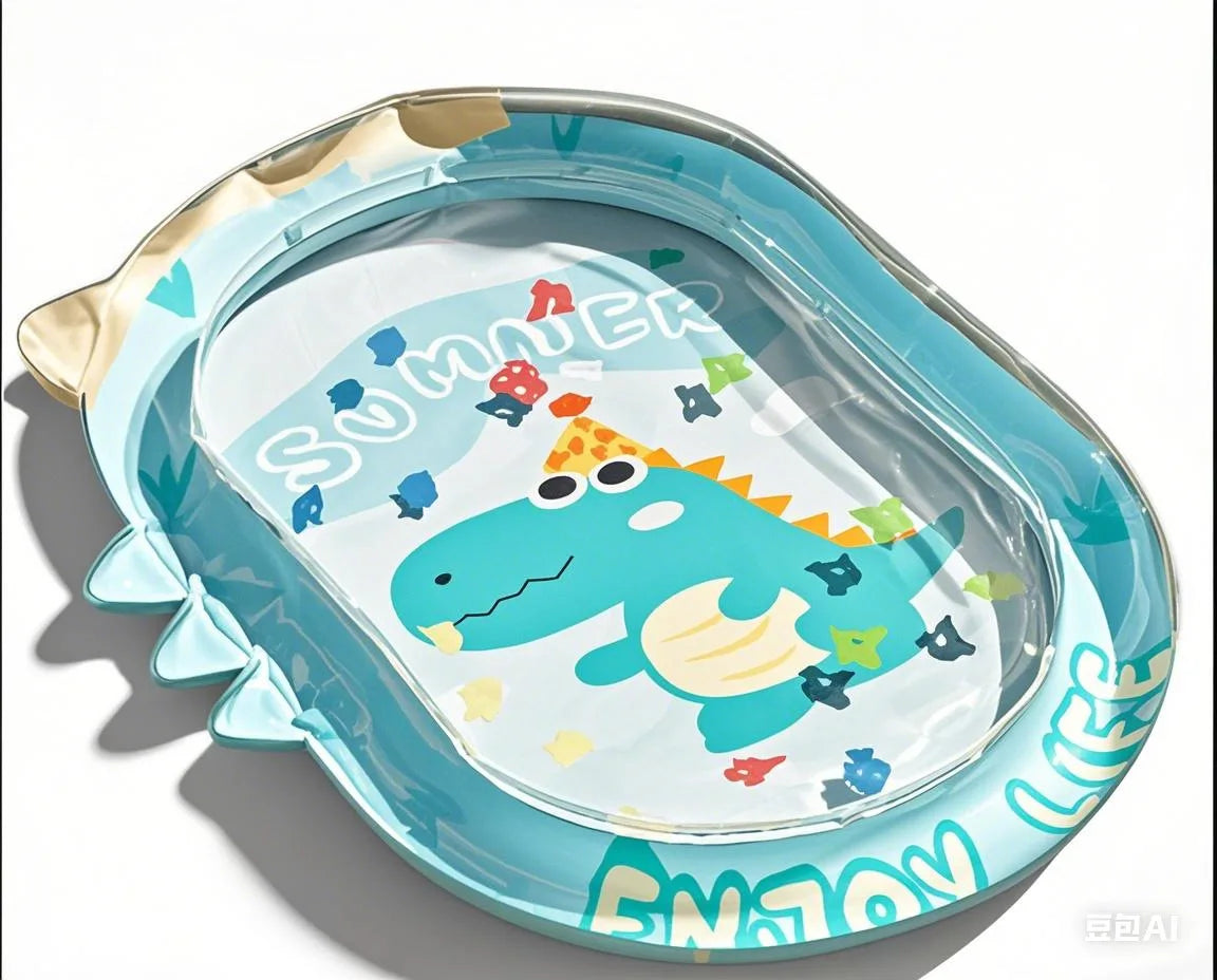 Baby Water Pad Inflatable Cute Cooling Play Pad Foldable Sensory Mat Developmental Activity Center For Toddler Children Boys