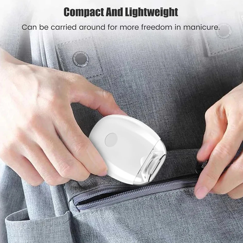 2 IN 1 Electric Nail Clipper Cutter With LED Light