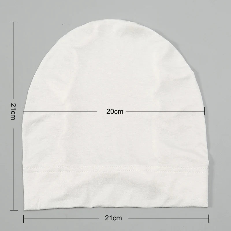 Solid Color Modal Jersey Hijab Scarf Elastic Inner Cap Soft Underscarf Woman Muslim Fashion Bonnet 22*21cm