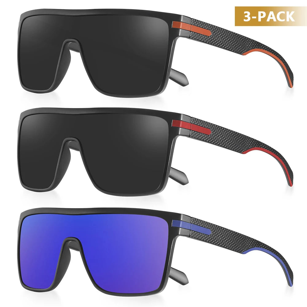 CRIXALIS Fashion Polarized Sunglasses For Men Square Oversized Anti Glare Driver Mirror Sun Glasses Women UV400 Goggles Male