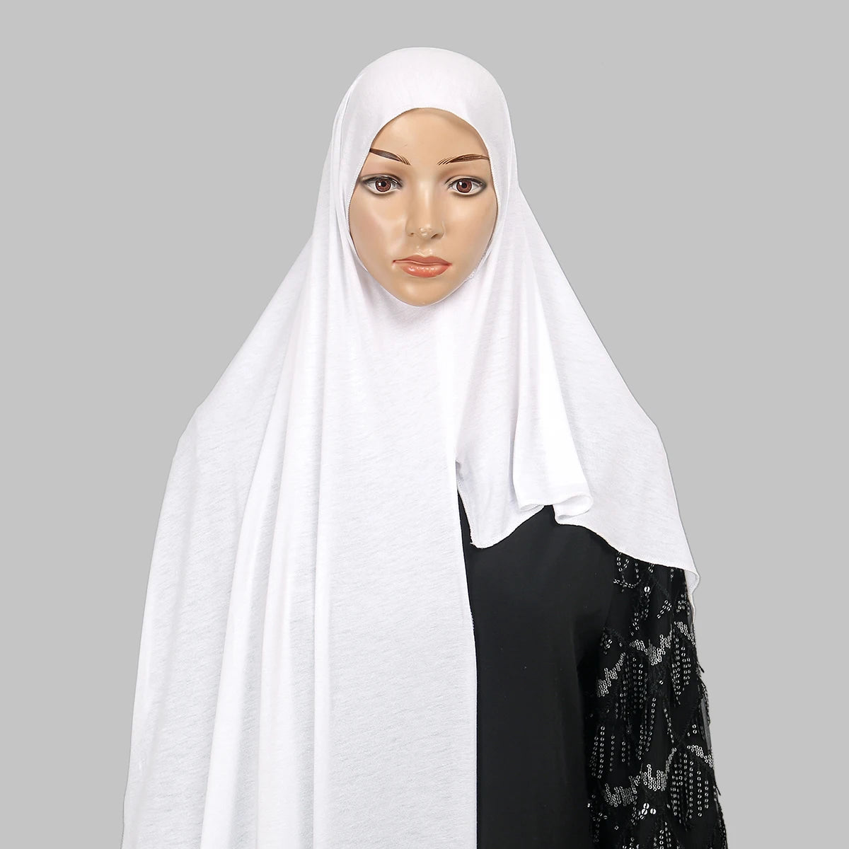 Muslim Instant Hijab Modal Cotton Jersey Ramadan Hijab Women Soft Plain Scarf Premium Jersey Shawl Easy to Wear Head Wraps