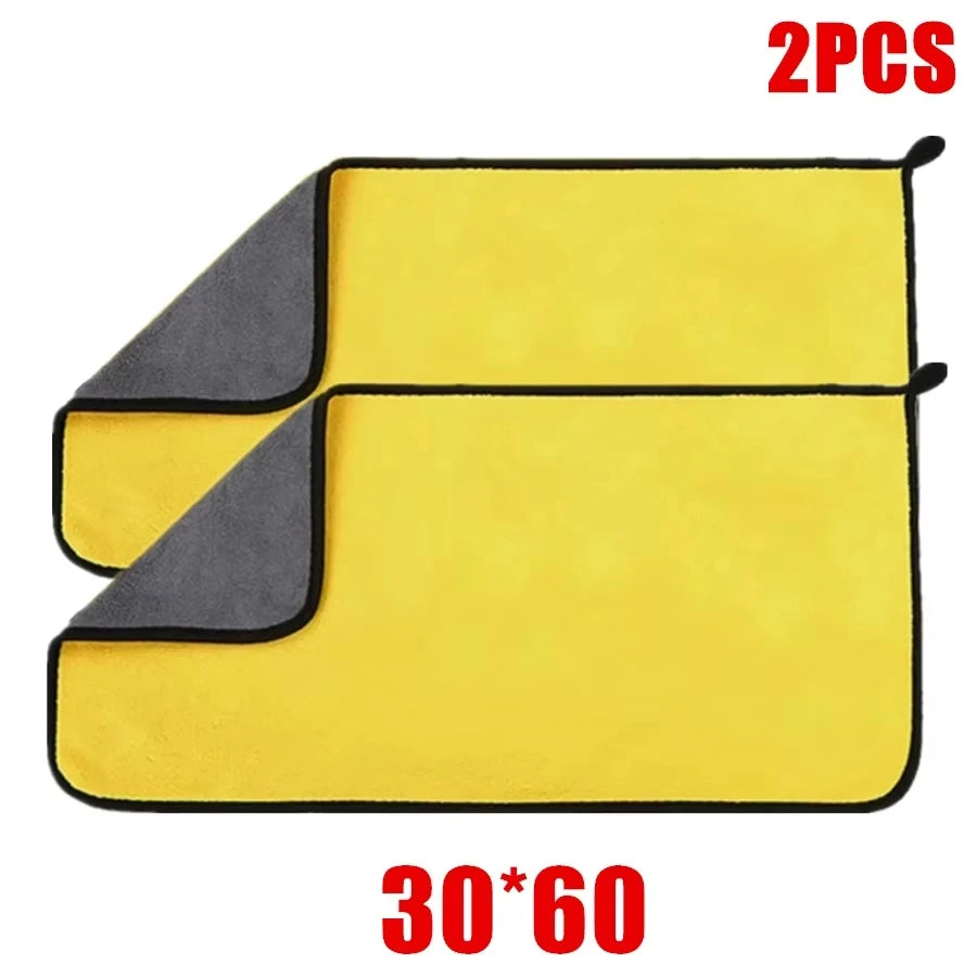 3/5/10Pcs Microfiber Car Wash Towels 30*30CM/30*60cm Double Sided Car Cleaning Drying Cloth for Car Care Kitchen Use