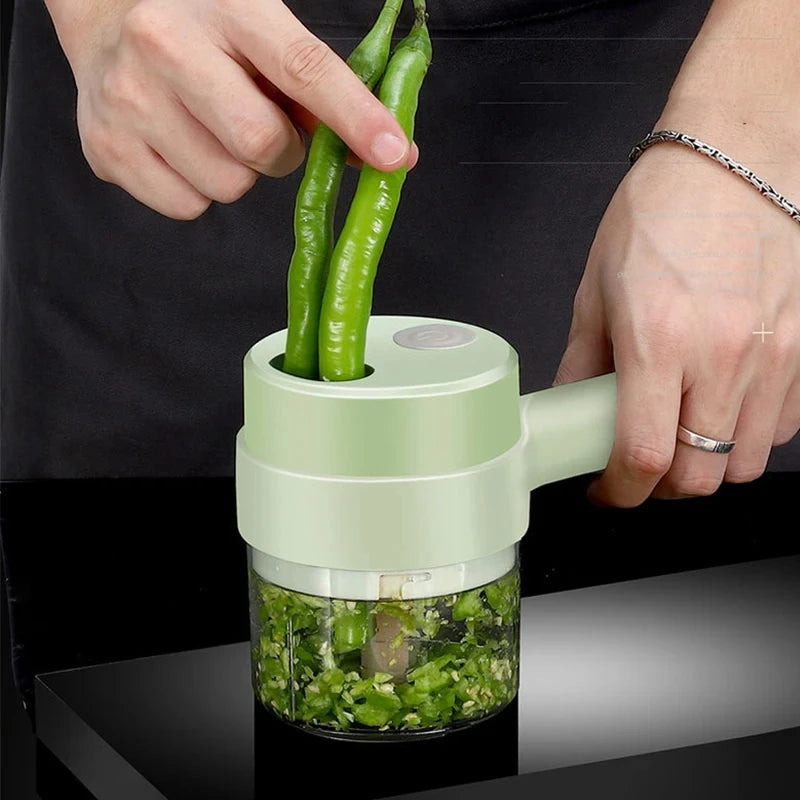 Handheld 4-in-1 Wireless Electric Vegetable Cutter