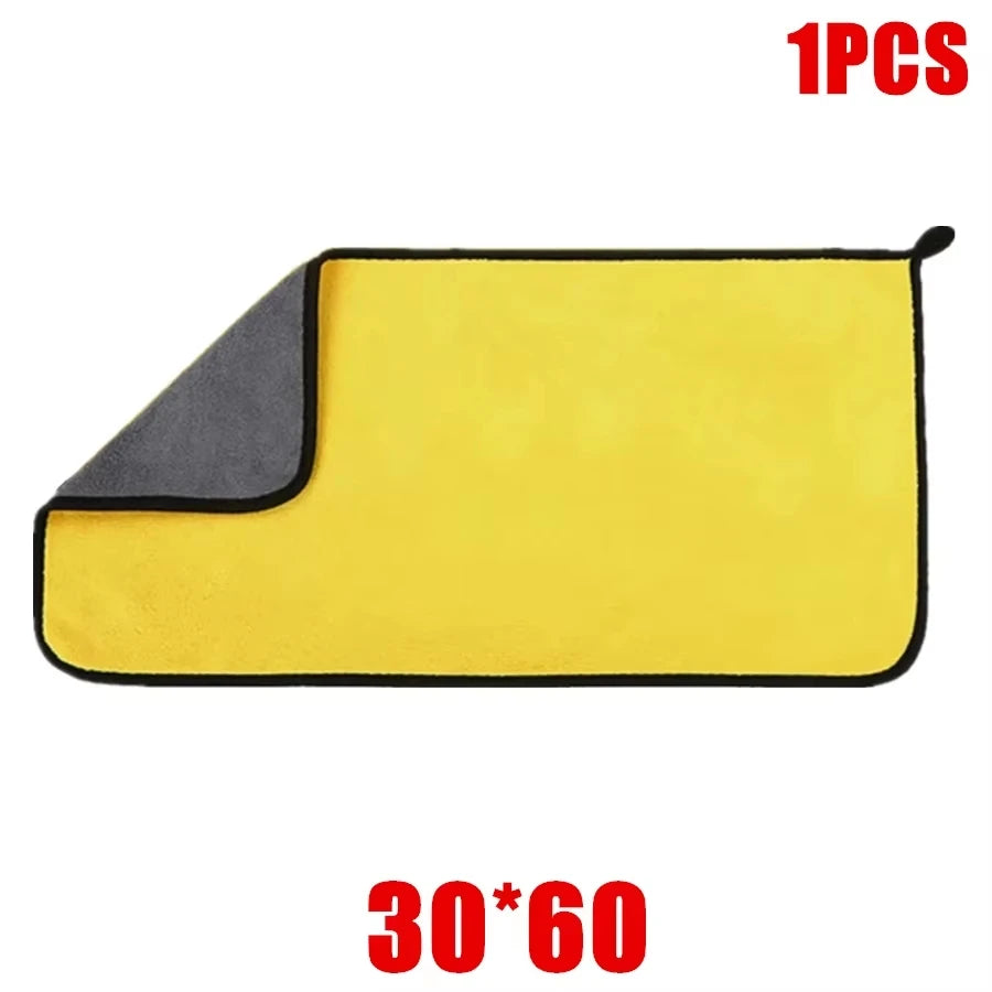 3/5/10Pcs Microfiber Car Wash Towels 30*30CM/30*60cm Double Sided Car Cleaning Drying Cloth for Car Care Kitchen Use