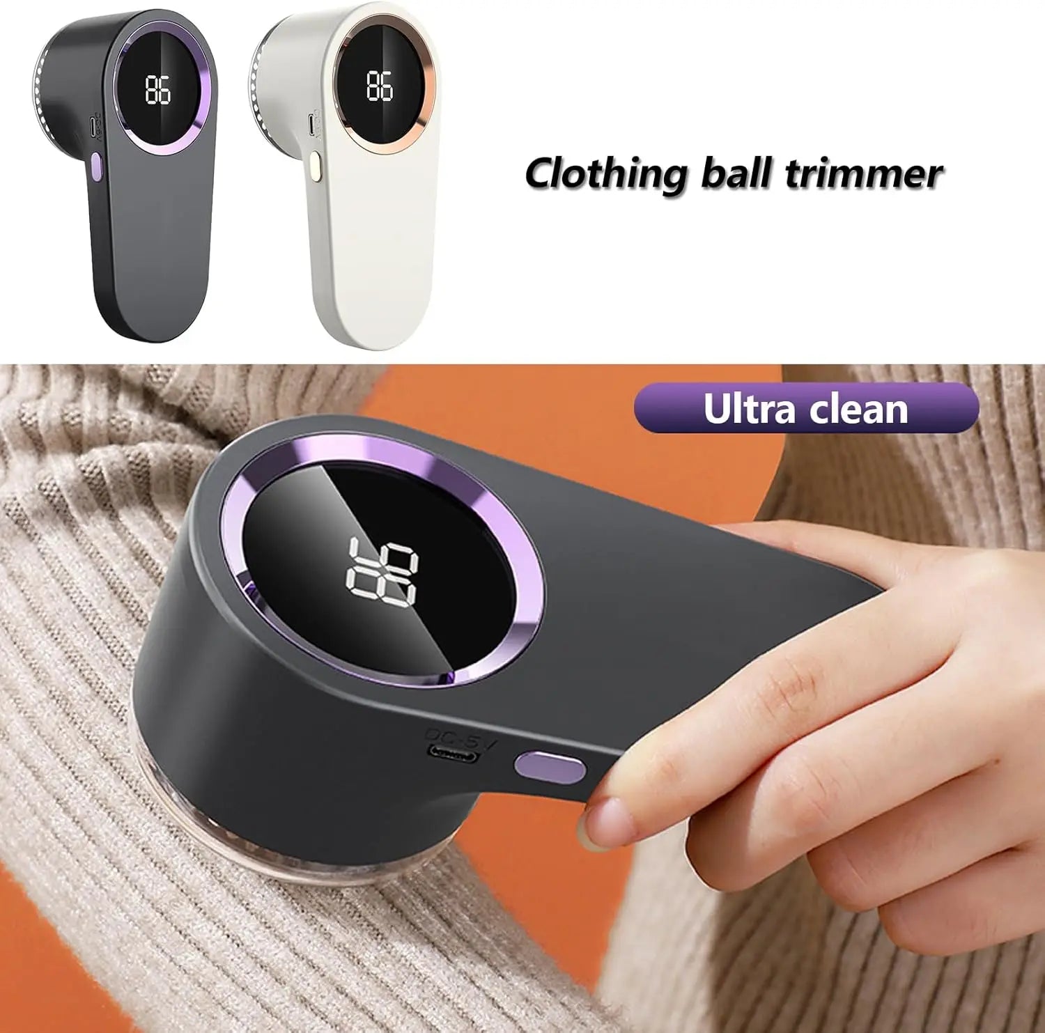 Electric Fabric Shaver with Floating Safe Head,Automatic Lint Remover for Clothes,Efficient & Gentle on Knitwear, Portable USB-C