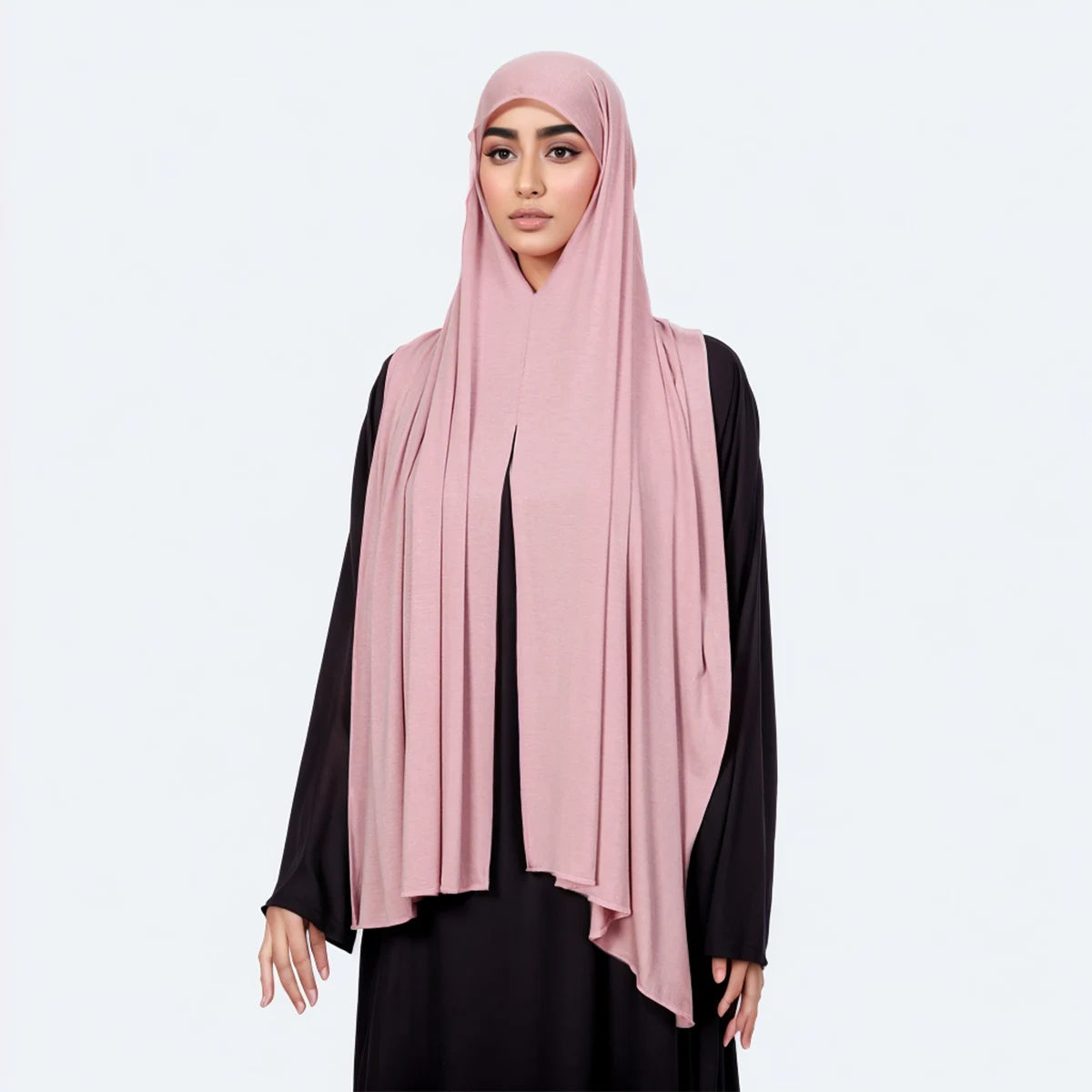 Muslim Instant Hijab Modal Cotton Jersey Ramadan Hijab Women Soft Plain Scarf Premium Jersey Shawl Easy to Wear Head Wraps
