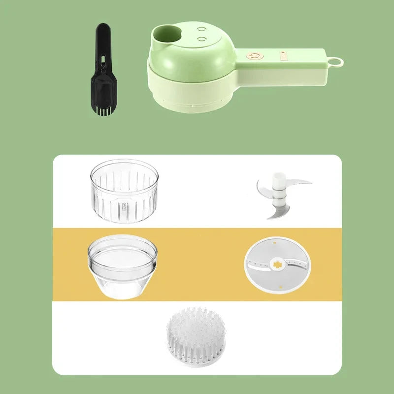 Handheld 4-in-1 Wireless Electric Vegetable Cutter