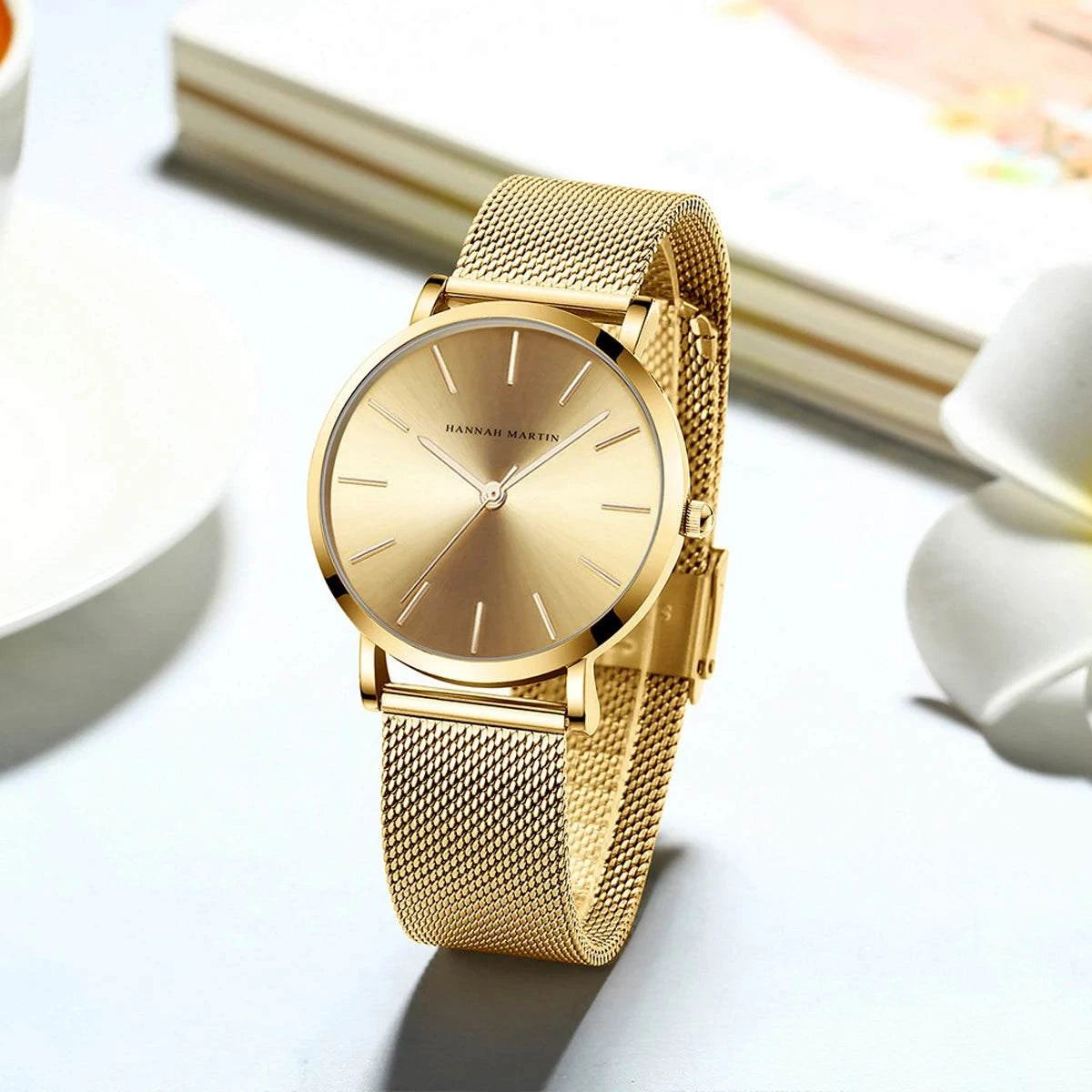 Simple Rose Gold Stainless Steel Mesh