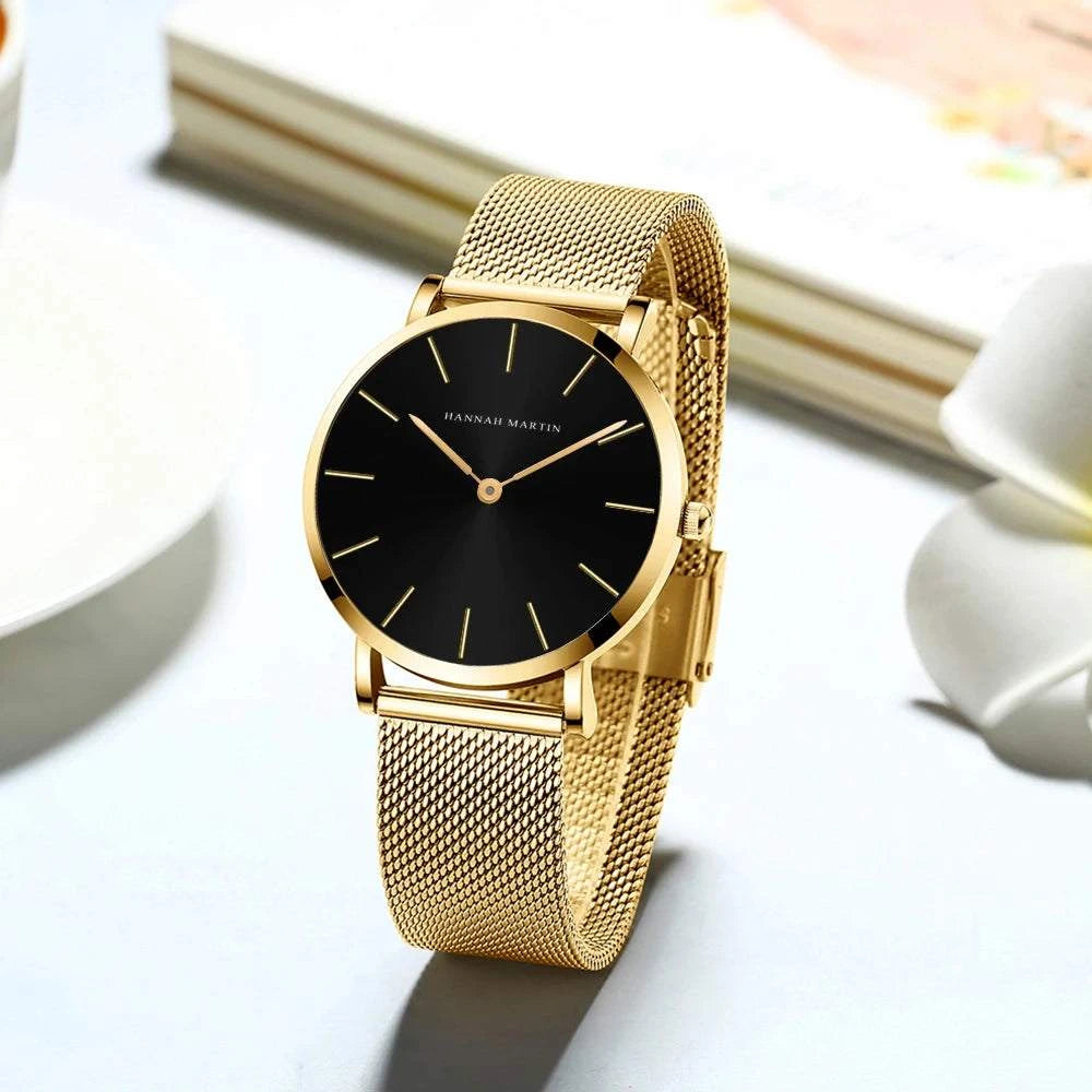 Simple Rose Gold Stainless Steel Mesh