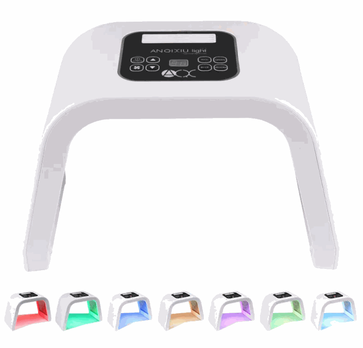 RadiantSkin 7-Color LED Face Mask for acne control, anti-aging, and collagen boost with customizable light therapy