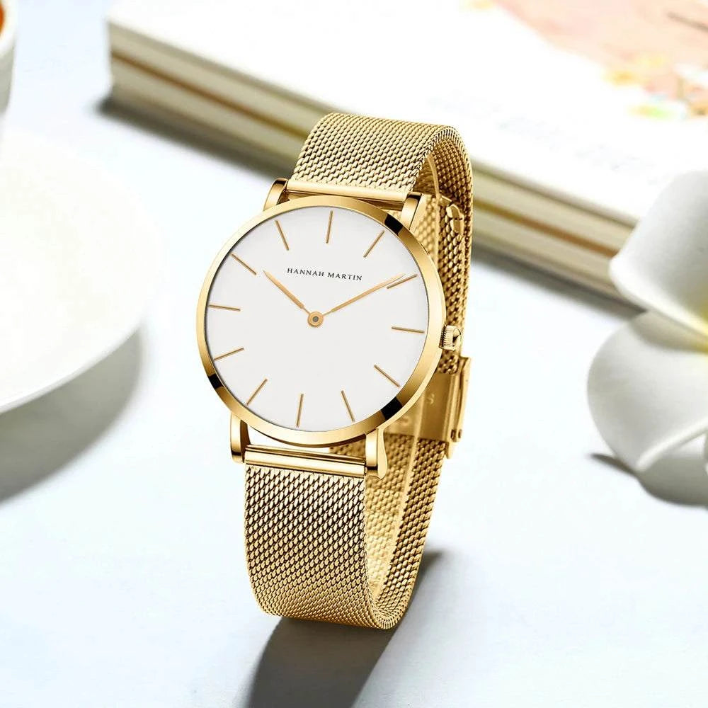 Simple Rose Gold Stainless Steel Mesh