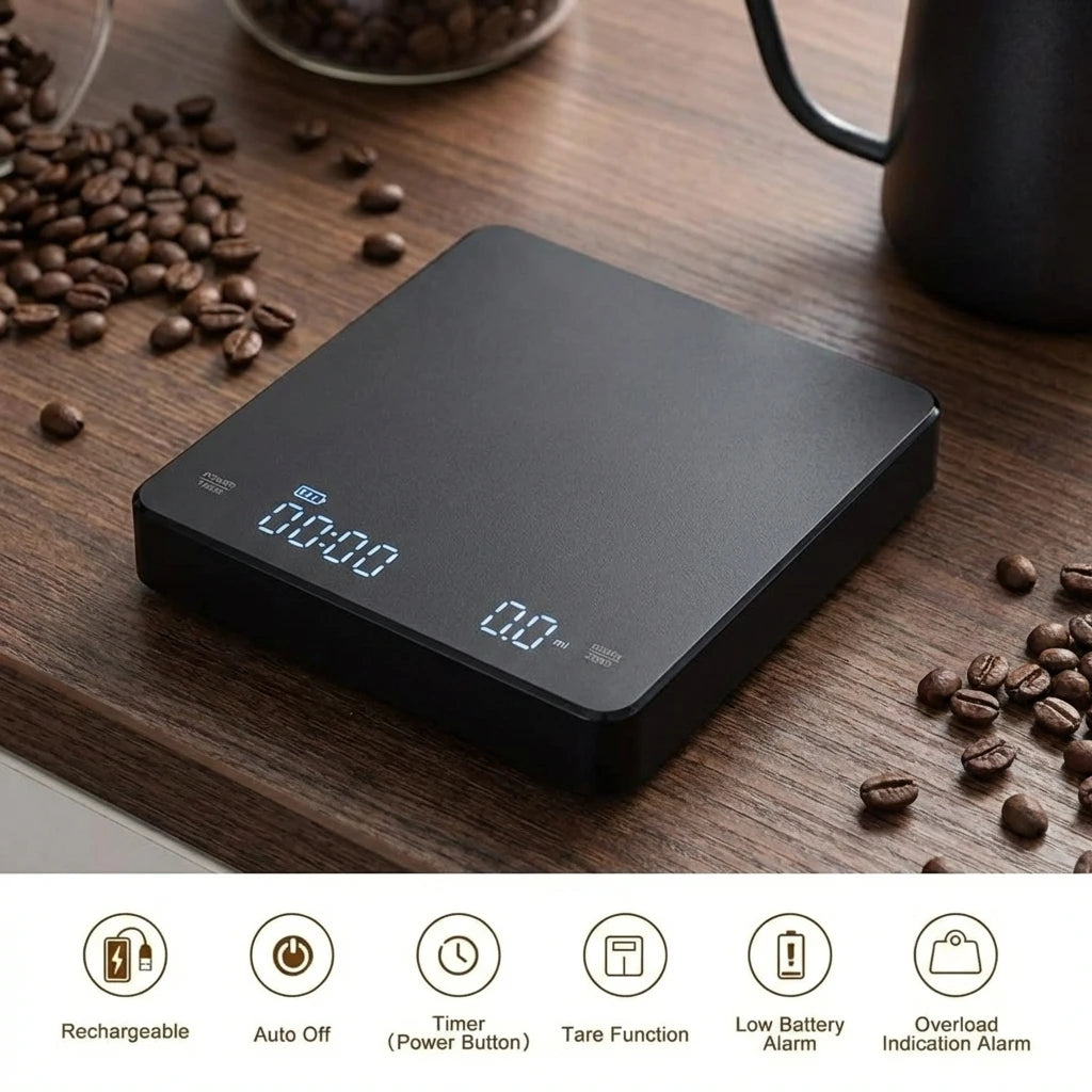 1PC LED Screen Digital Kitchen Scale with Timer