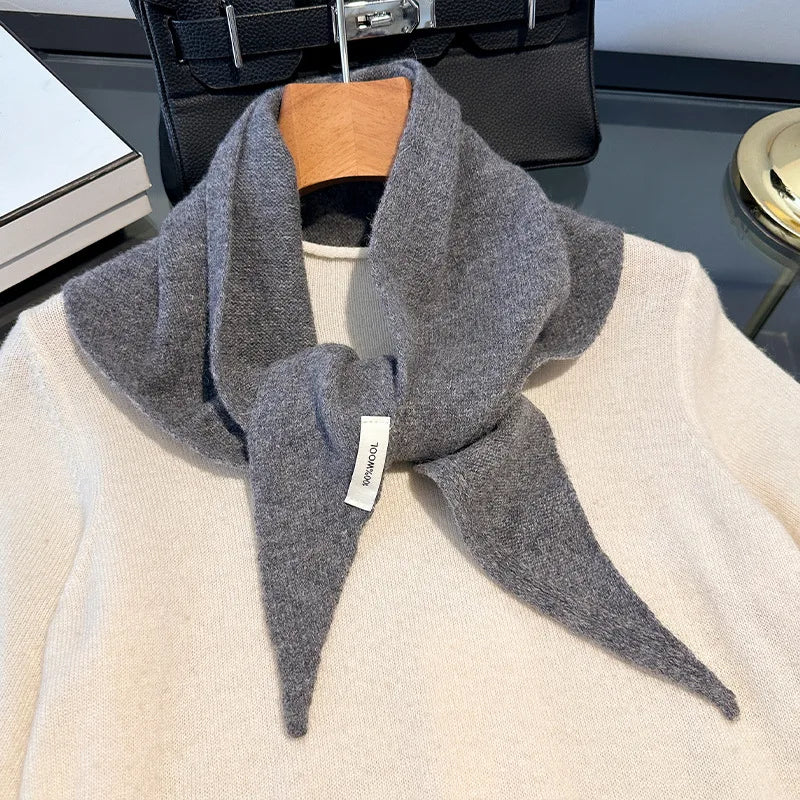 100% Wool Winter Scarf For Women Long Warm Cashmere Scarves Hijab Solid Lady Shawl Wrap Female Pashmina Bandana Head Scarfs New