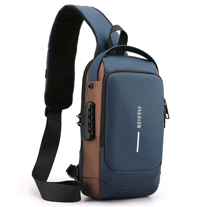 Sac à bandoulière élégant pour hommes – Tissu Oxford durable, sac de poitrine à bandoulière avec poche pour téléphone, fermeture