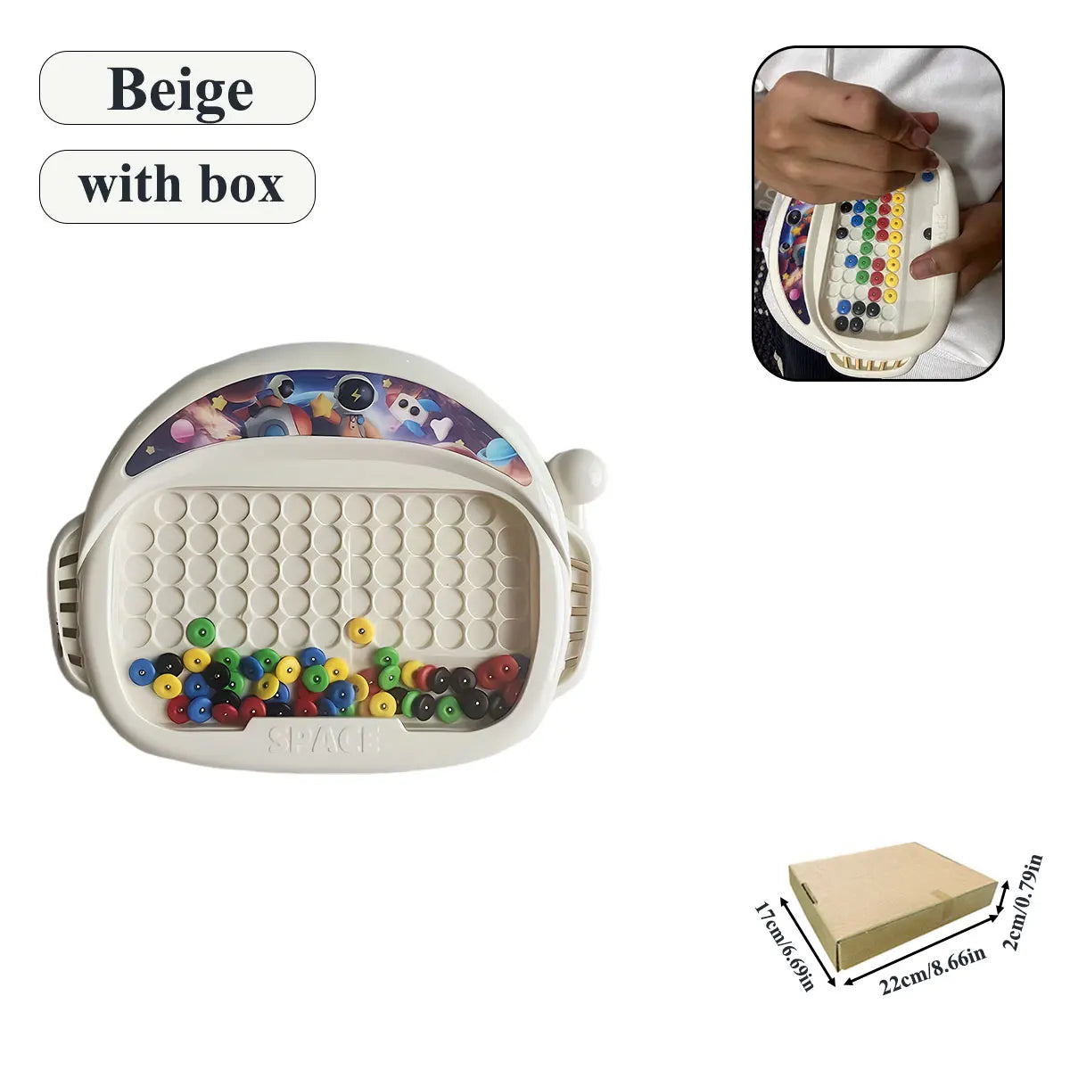 1 PCS Children's Magnetic Doodle Board with Pen & Beads Drawing Toy for 3-8 Years Kids Educational Boy Girl Montessori Gift