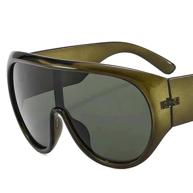 New Oversized Square Sunglasses Trendy Men's And Women's Personalized Glasses Outdoor Cycling Sun Protection Eyeglasses UV400