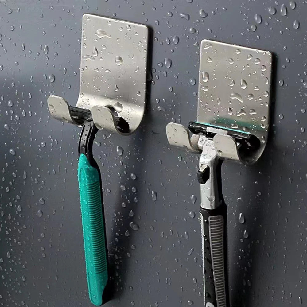 Bathroom Hook Organizer Punch-free Razor Holder, Storage Hook, Space  Stand Shelf Aluminum Multi-purpose Accessories