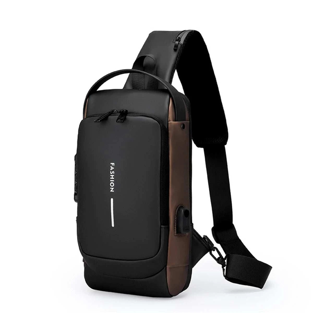 Sac à bandoulière élégant pour hommes – Tissu Oxford durable, sac de poitrine à bandoulière avec poche pour téléphone, fermeture