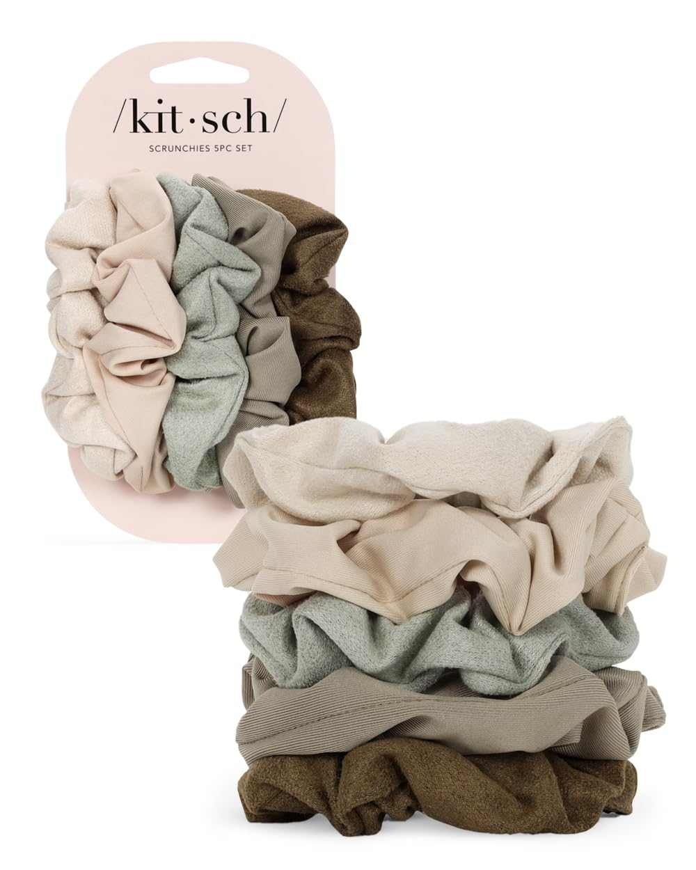 Eucalyptus Satin Scrunchies 5-Pack
