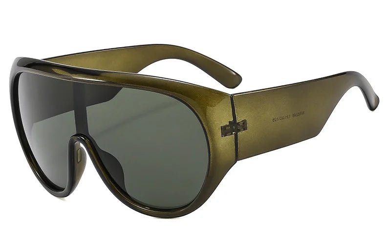 New Oversized Square Sunglasses Trendy Men's And Women's Personalized Glasses Outdoor Cycling Sun Protection Eyeglasses UV400