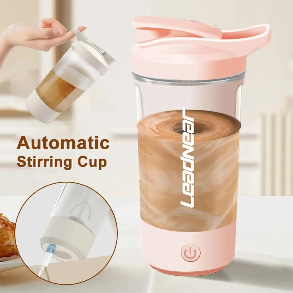 White 2026 Portable Electric Blender USB rechargeable shaker cup for milkshakes and fitness