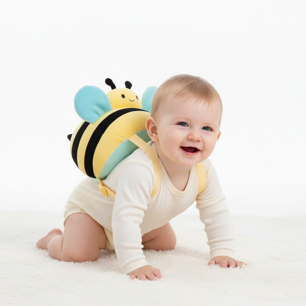 AIBEDILA baby head protection headrest cushion with soft breathable fabric and adjustable elasticity for newborn safety