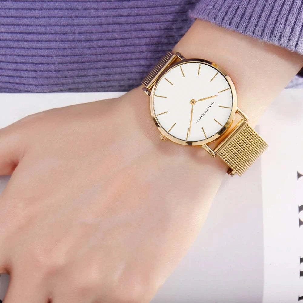 Simple Rose Gold Stainless Steel Mesh