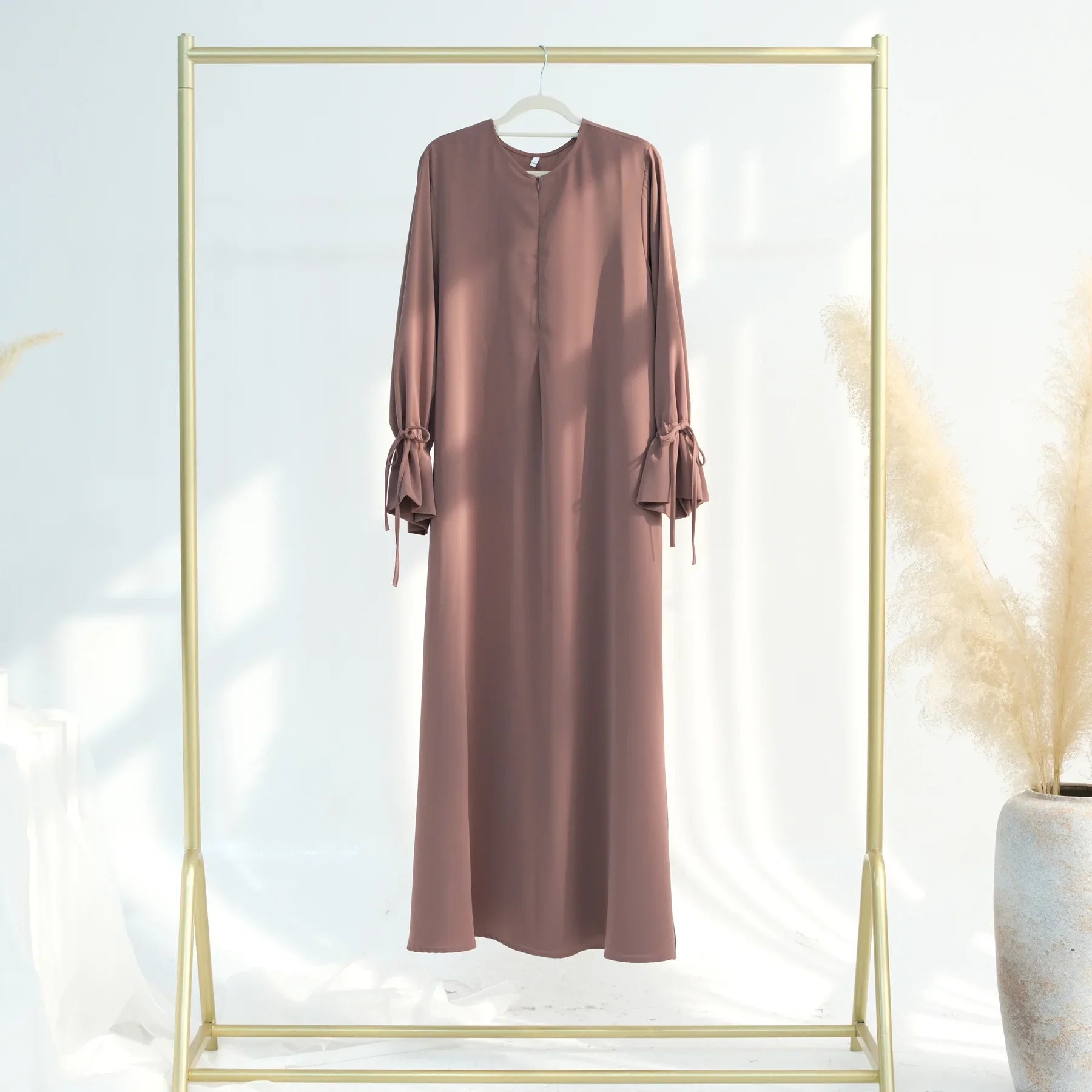 Ramadan Arabic Muslim Women Modest Dress 2025 Elegant Dubai Plain Abaya Islamic Church Clothing Fashion Loose Turkey Solid Robe