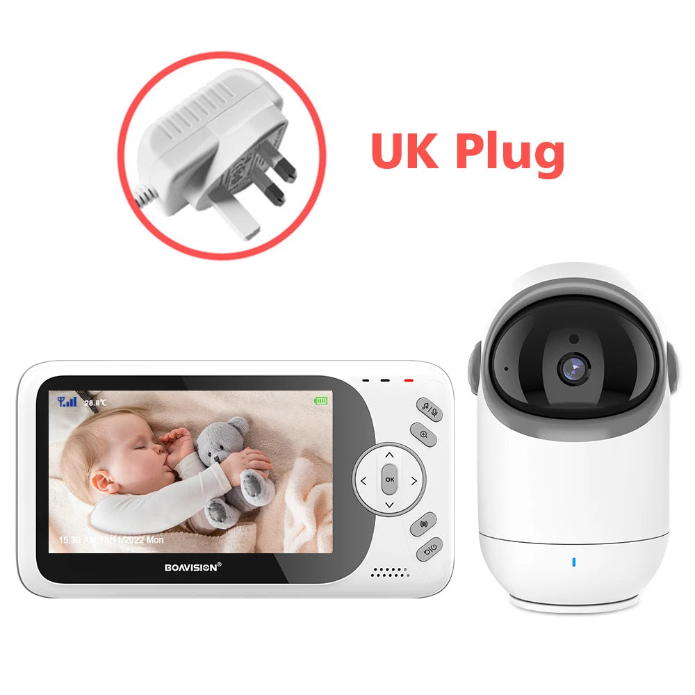 4.3 Inch Video Baby Monitor With Pan Tilt Camera 2.4G Wireless Two Way Audio Night Vision Security Camera Babysitter VB801