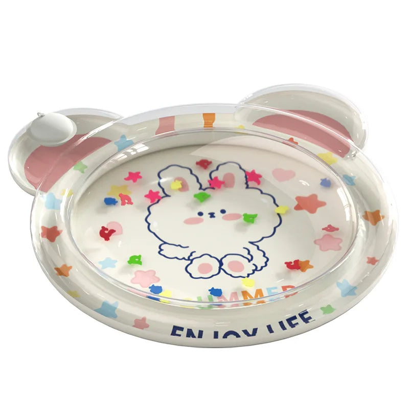 Baby Water Pad Inflatable Cute Cooling Play Pad Foldable Sensory Mat Developmental Activity Center For Toddler Children Boys