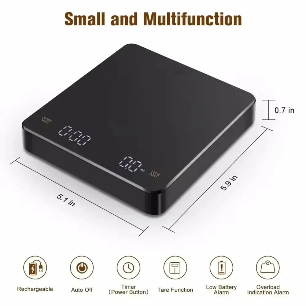 1PC LED Screen Digital Kitchen Scale with Timer