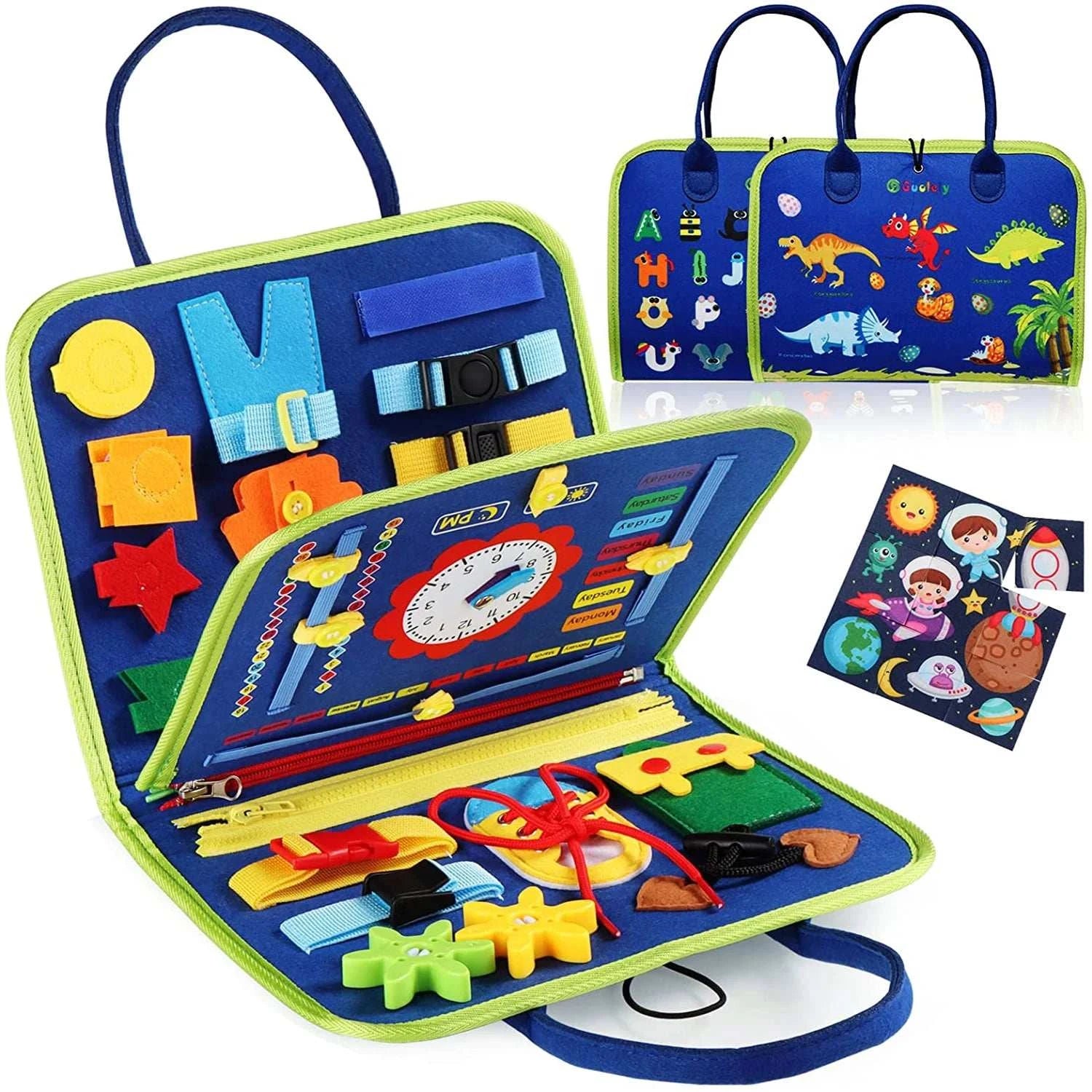 Busy Board Montessori Toys Gifts, Sensory Toys,Educational Travel Toys, Preschool Activities for Learning Fine Motor Skills