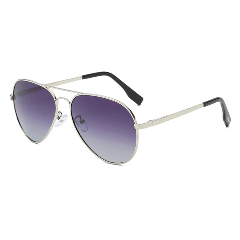 Classic Big Pilot Polarized Sunglasses Men Luxury Metal Black Aviation Sun Glasses Male Fashion Driving Vacation Shades UV400