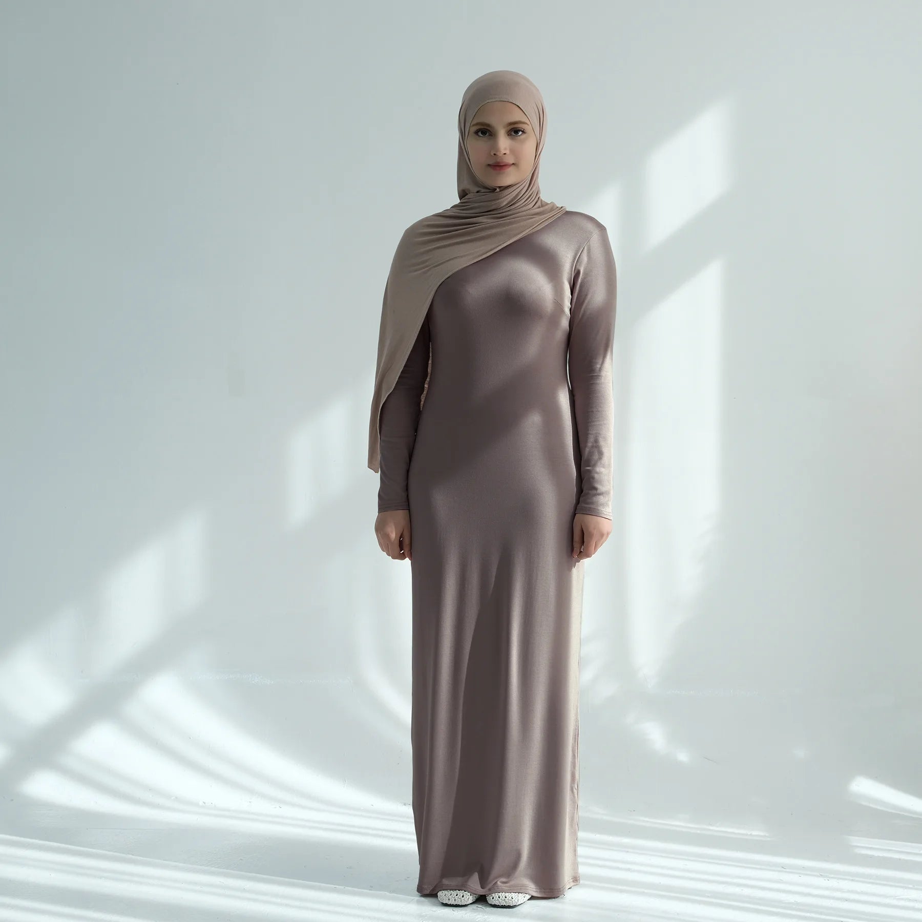 2025 Arabic Modal Muslim Women Modest Dress Eid Dubai Abaya Clothing Islam Party Kaftan Outfit Fashion Turkey Slim Solid Robe