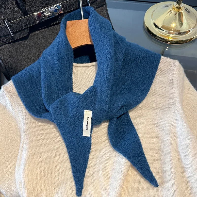 100% Wool Winter Scarf For Women Long Warm Cashmere Scarves Hijab Solid Lady Shawl Wrap Female Pashmina Bandana Head Scarfs New